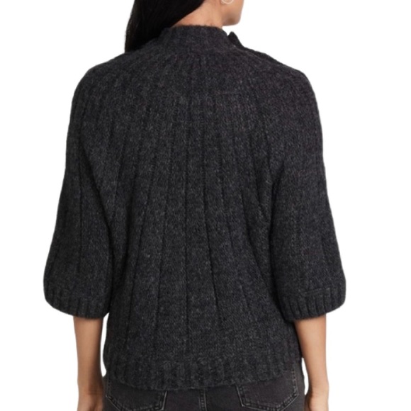 NWT ba&sh Grey Barthy Embellished Button Sweater - Sz XS - Picture 2 of 11